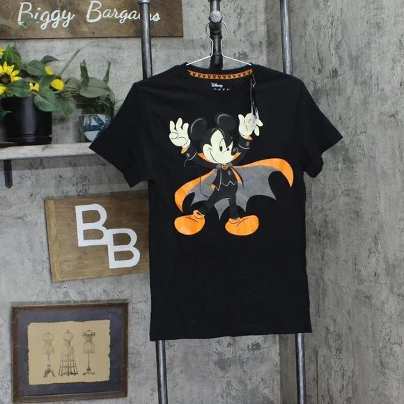 NWT Disney Men's Halloween Family Glow In The Dark T-Shirt Tee 980417554 M Black - Picture 3 of 5